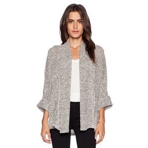 Splendid Cardigan Women's Size XS Jungle Boucle Sweater Long Sleeve Gray/Black